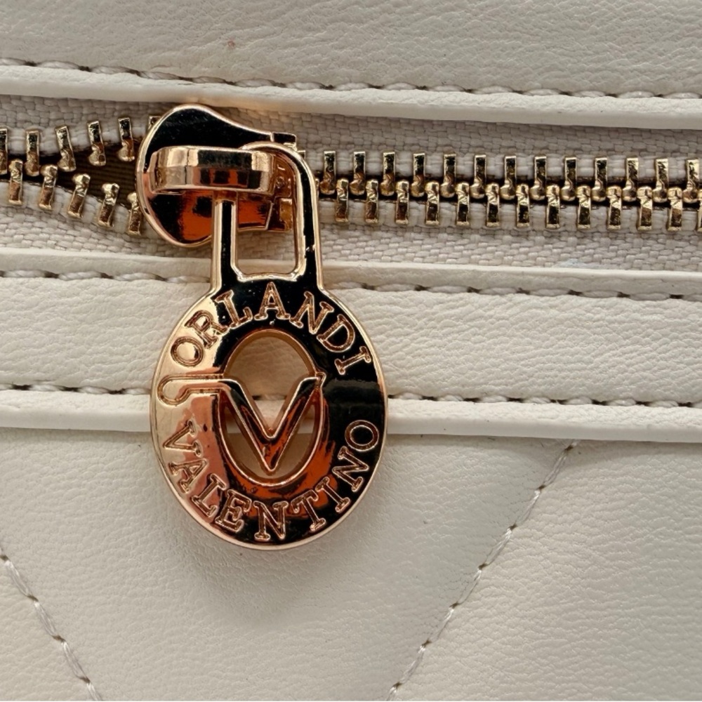 Valentino Orlandi Ivory Quilted Crossbody Bag - Picture 5 of 7